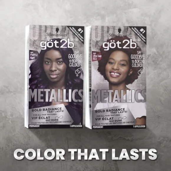 Got2b Metallics Permanent Hair Color, M64 Purple Night Charcoal - Picture 10 of 10